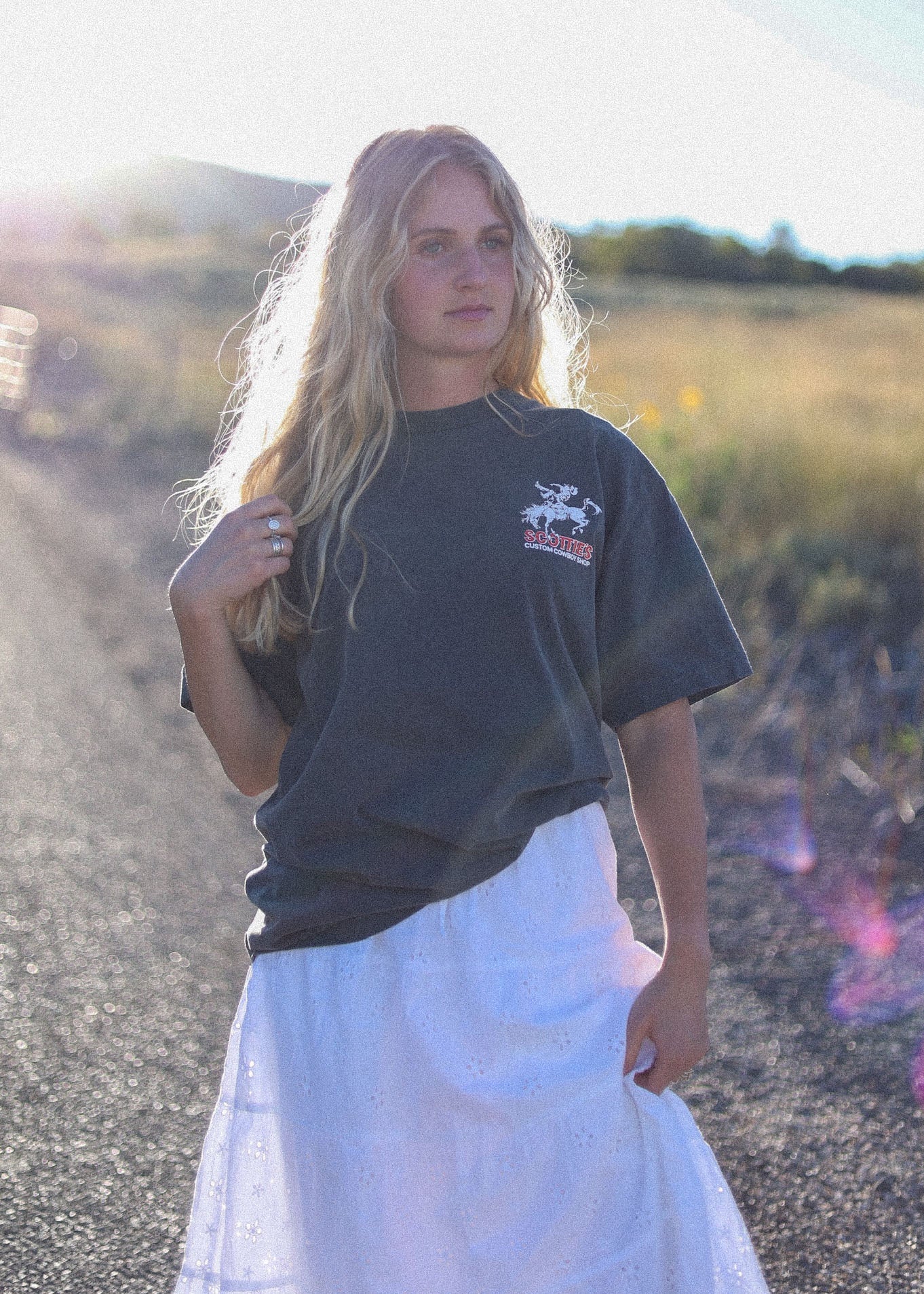 Scottie's Custom Cowboy Shop - Faded Black Relaxed Fit Tee