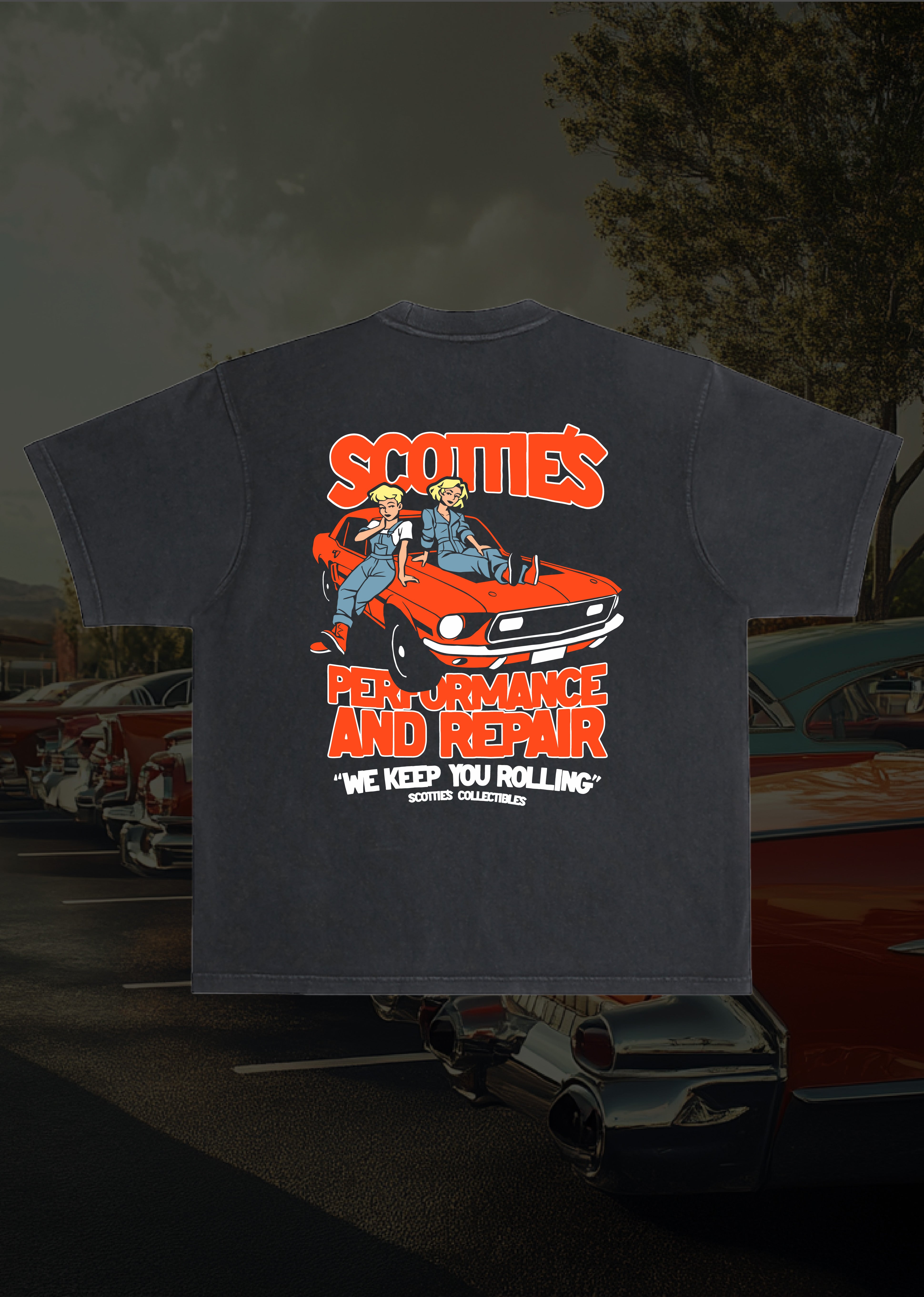 Scottie's Performance & Repair - Black Heavyweight Boxy Fit Tee