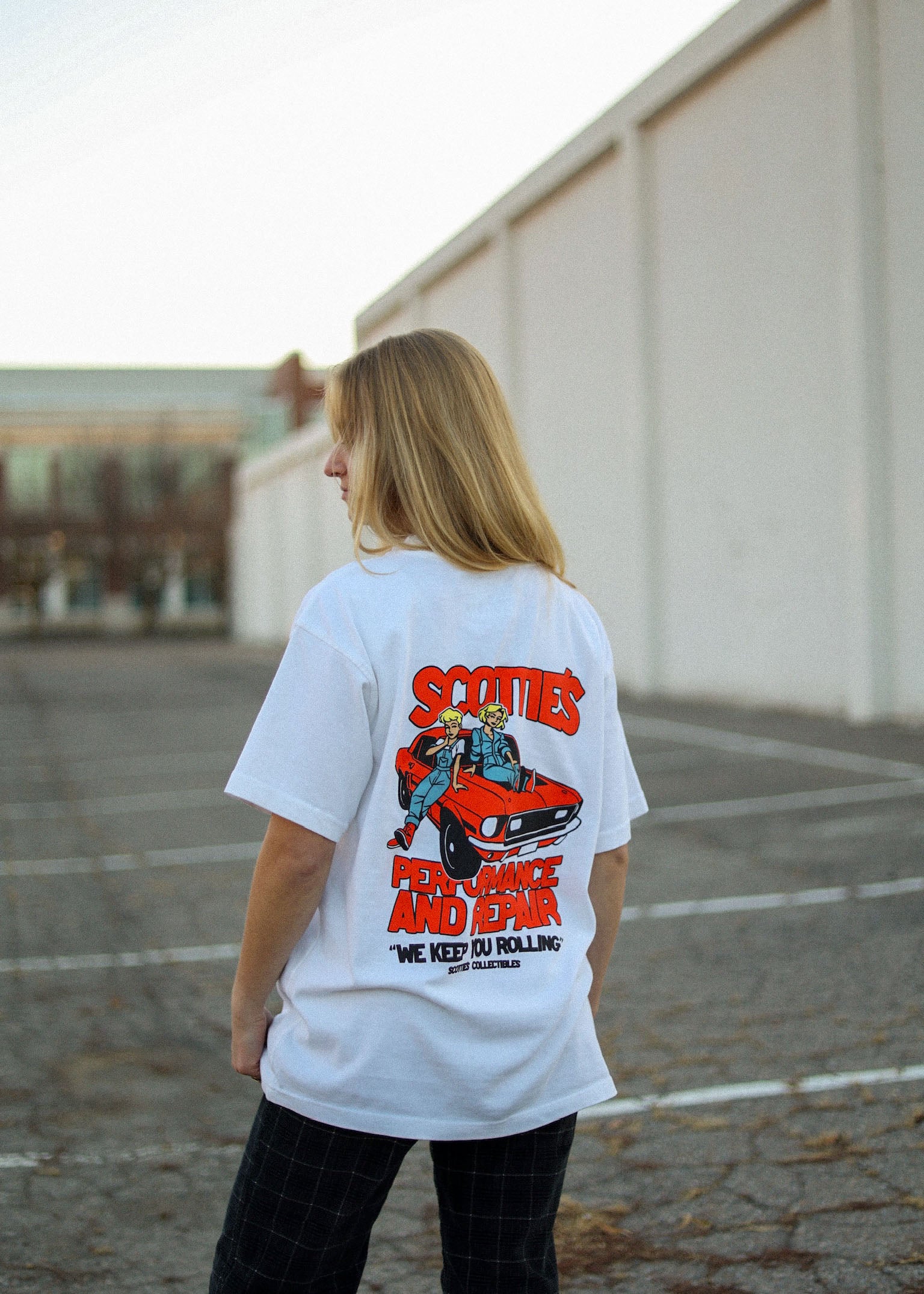 Scottie's Performance & Repair - White Heavyweight Boxy Fit Tee