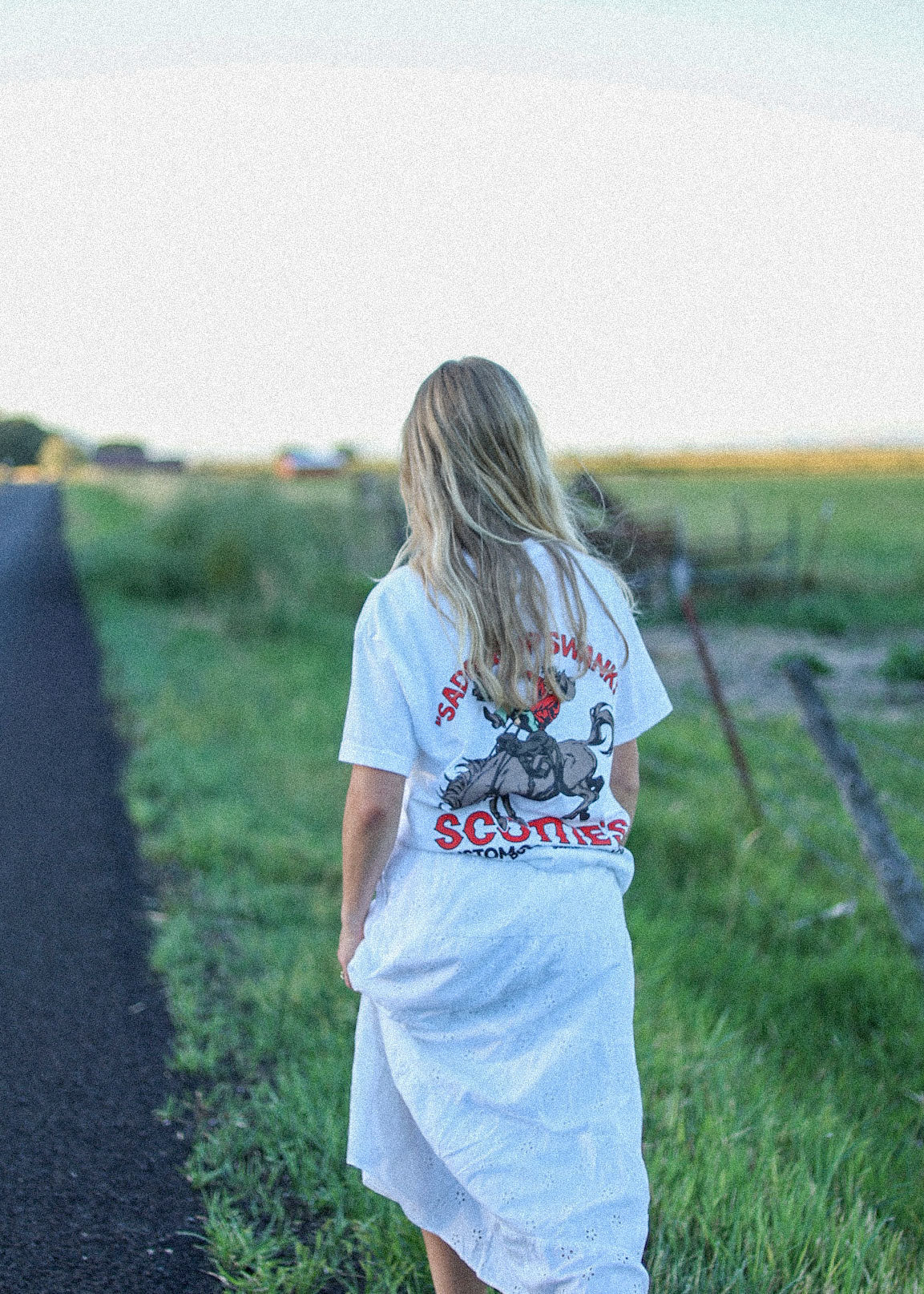 Scottie's Custom Cowboy Shop - White Relaxed Fit Tee