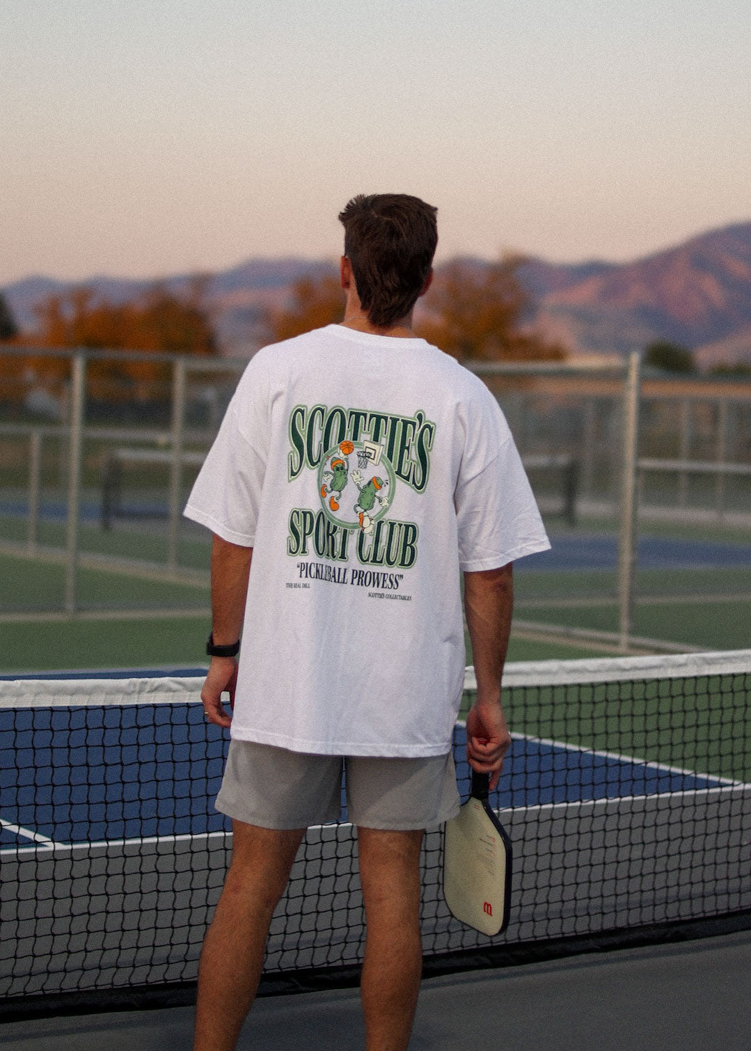 Scottie's Sport Club - White Relaxed Fit Tee