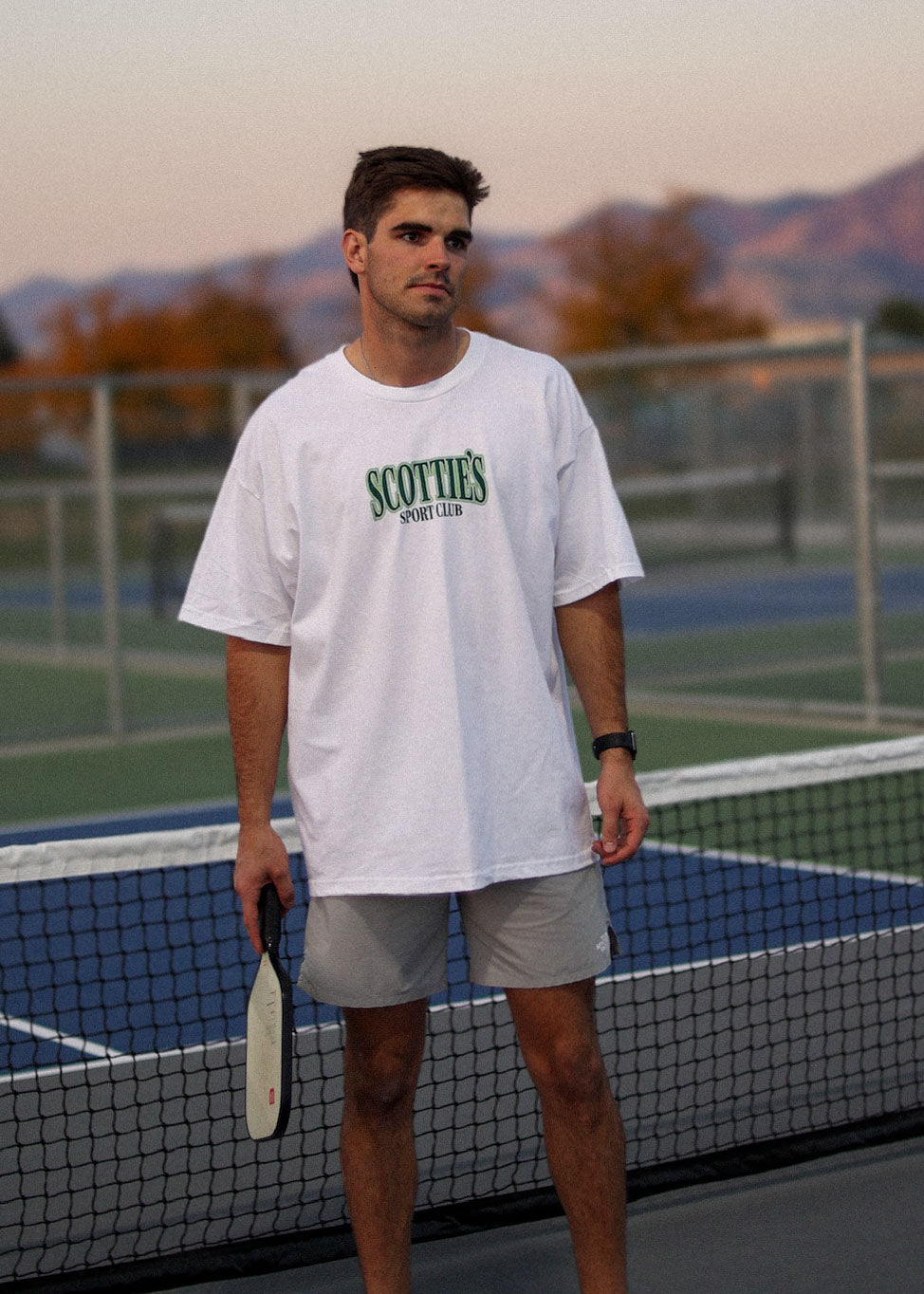 Scottie's Sport Club - White Relaxed Fit Tee