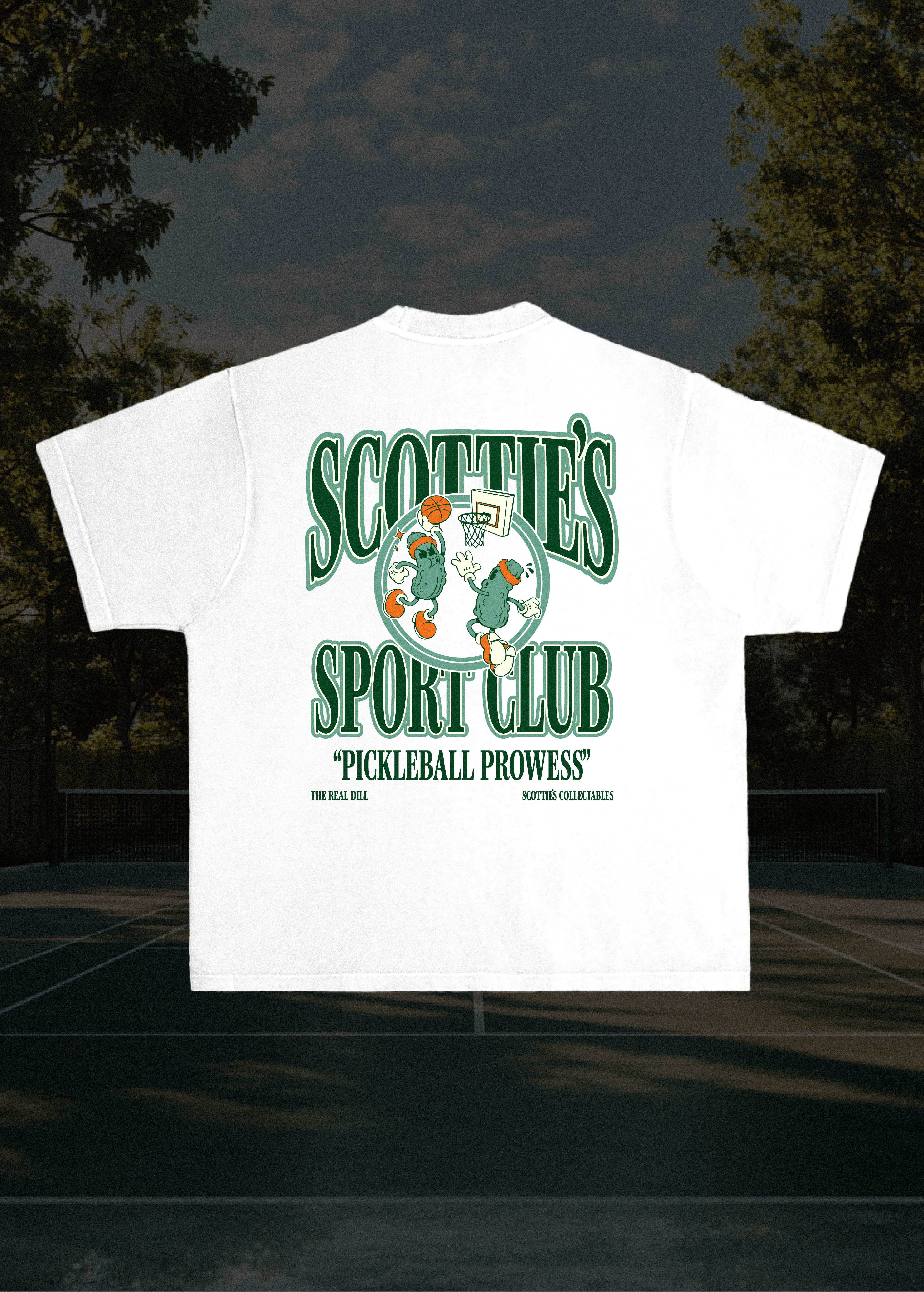 Scottie's Sport Club - White Relaxed Fit Tee